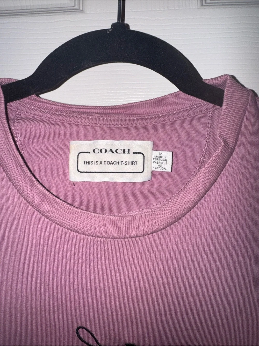 Coach Mauve Short Sleeve embroidered Logo Tee